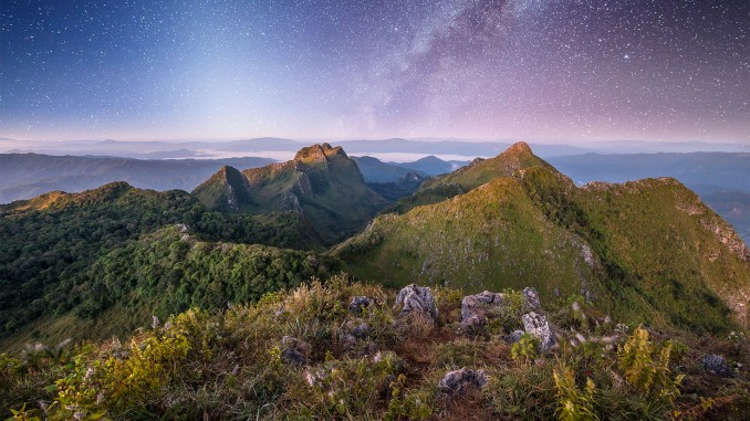 การซ้อนภาพฉากหน้าและฉากหลังอย่างง่าย(ดอยหลวงเชียงดาว)